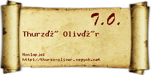 Thurzó Olivér névjegykártya
