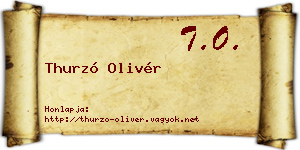Thurzó Olivér névjegykártya