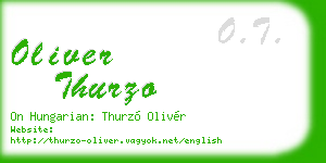oliver thurzo business card